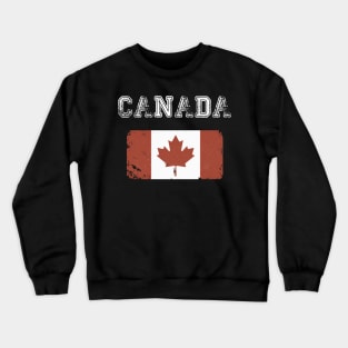 Vintage Canada Flag Canada Day Vintage Style Crewneck Sweatshirt